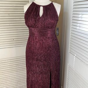 R&M Richards Shimmery Metallic Halter Gown. So pretty.